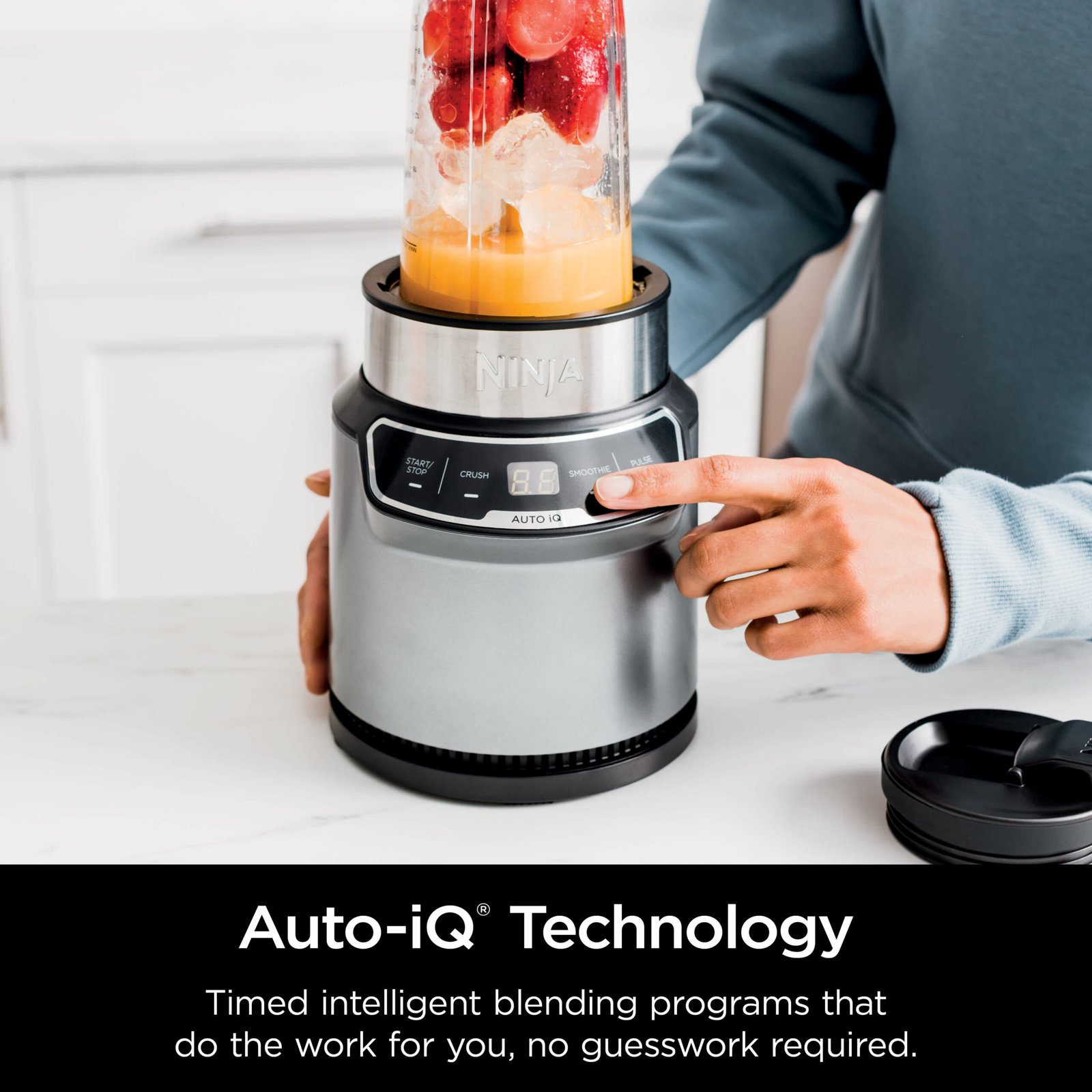 Ninja Nutri-Blender Pro con Auto-iQ® — Pack con 3 Vasos To-Go (1100 W) - Imagem 3