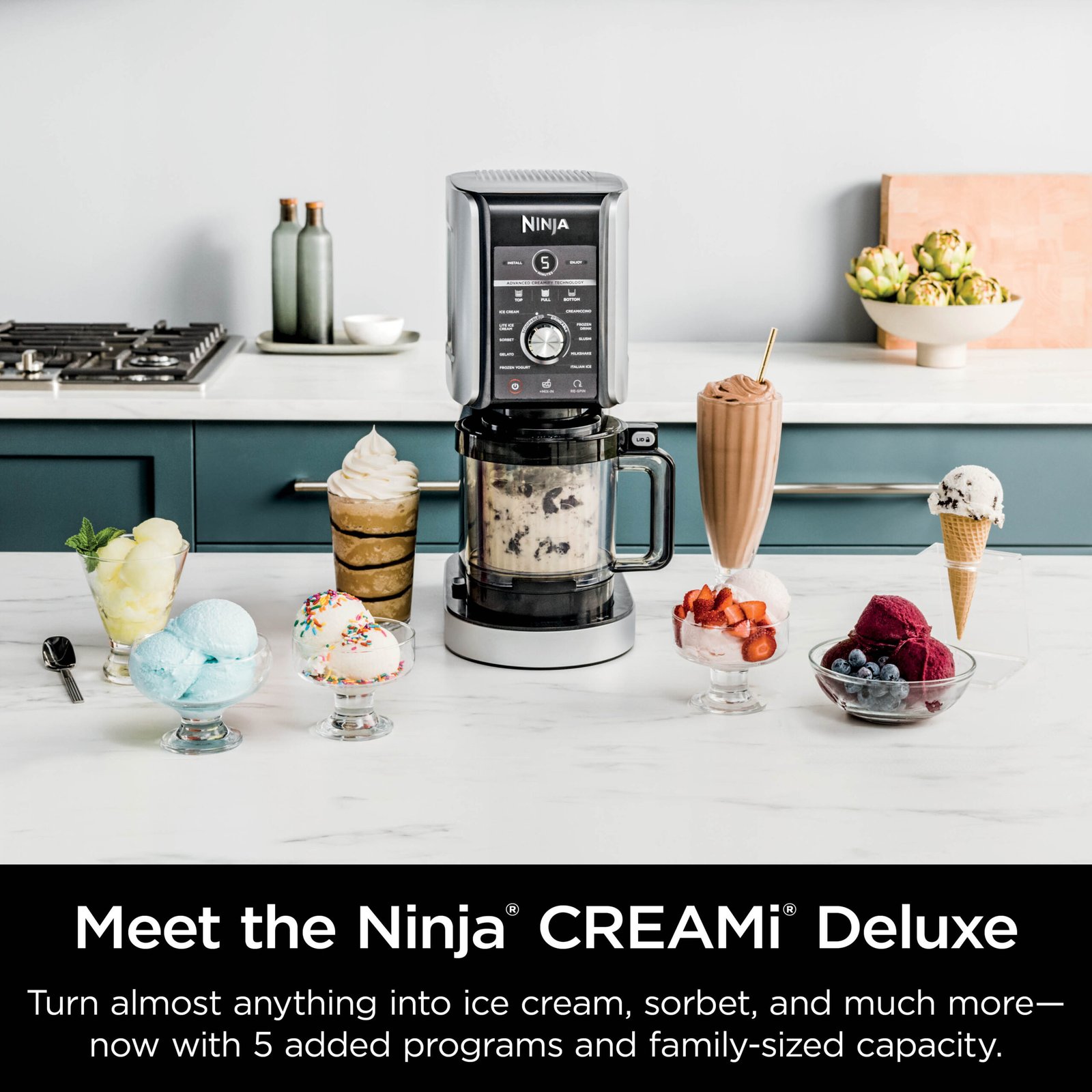 Ninja CREAMi® XL Deluxe — Máquina de Helados 11 en 1 (Tinas XL 24 oz) - Imagem 2