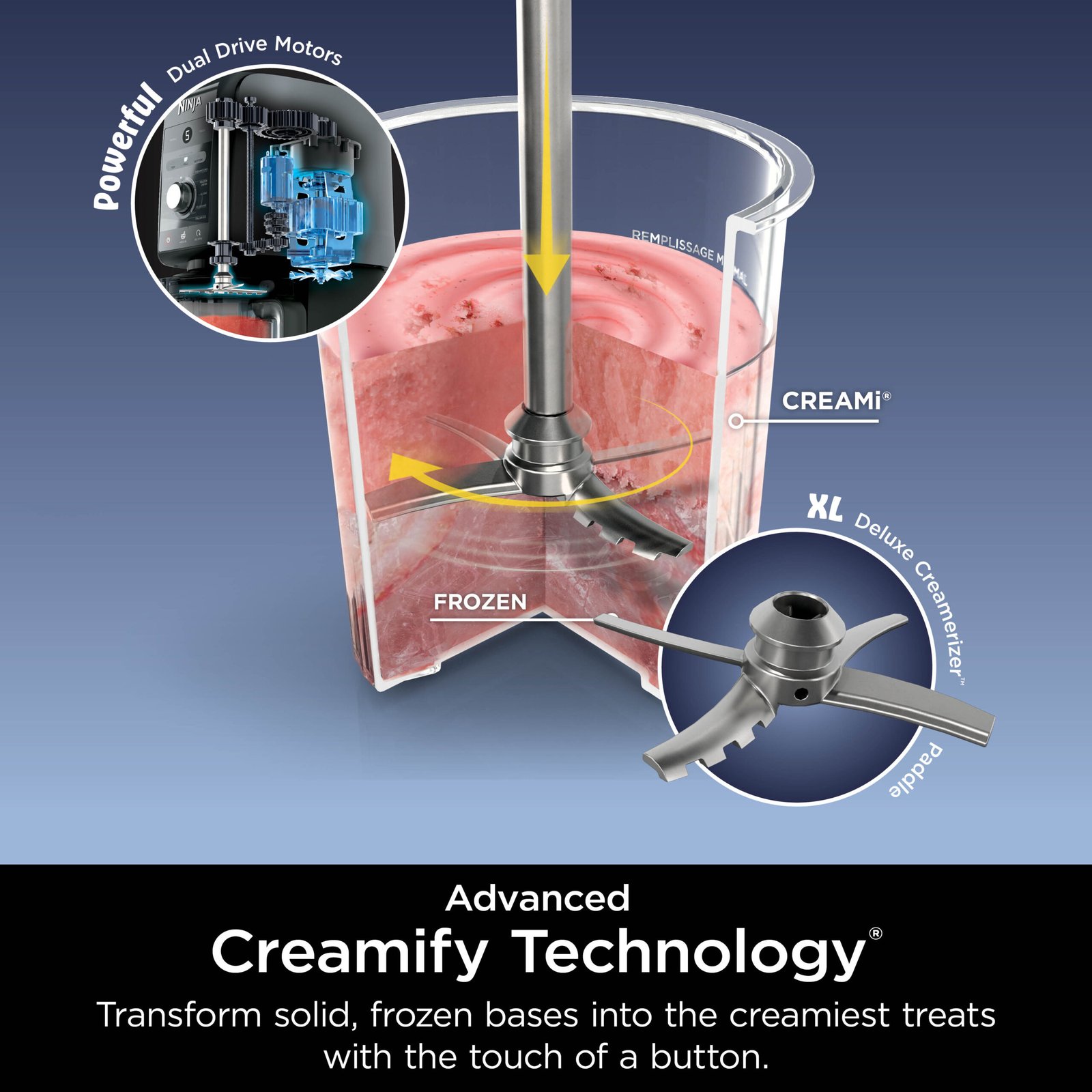 Ninja CREAMi® XL Deluxe — Máquina de Helados 11 en 1 (Tinas XL 24 oz) - Imagem 3